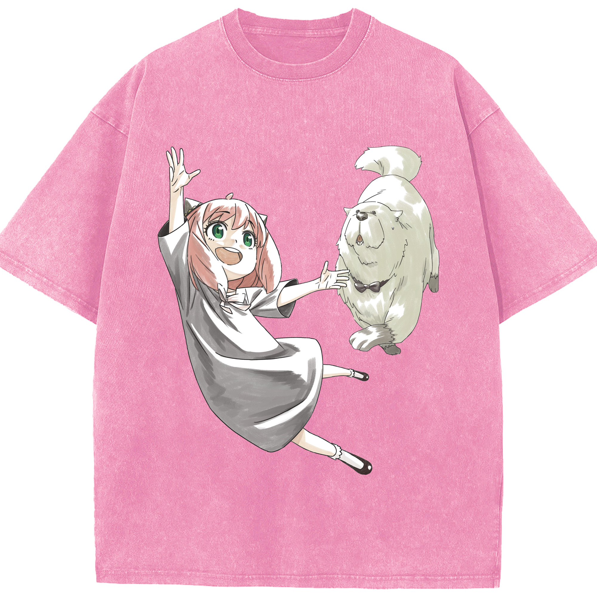 （画像用） SPY×FAMILY间谍家家酒 綿100% ヴィンテージ風 半袖Tシャツ（フロントプリント）